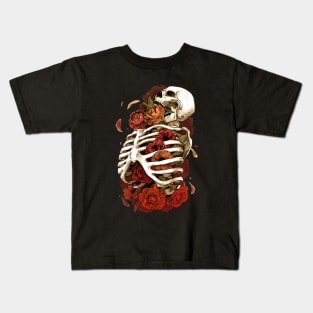 Cavity Skull Flower Kids T-Shirt